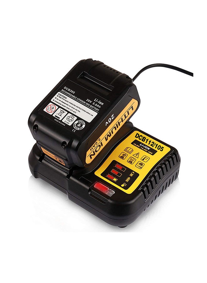 DCB112 Replacement Li-Ion Battery Charger For Dewalt 12V 14.4V 18V Lithium Cells Multicolour 18x9x14cm  - Image 3
