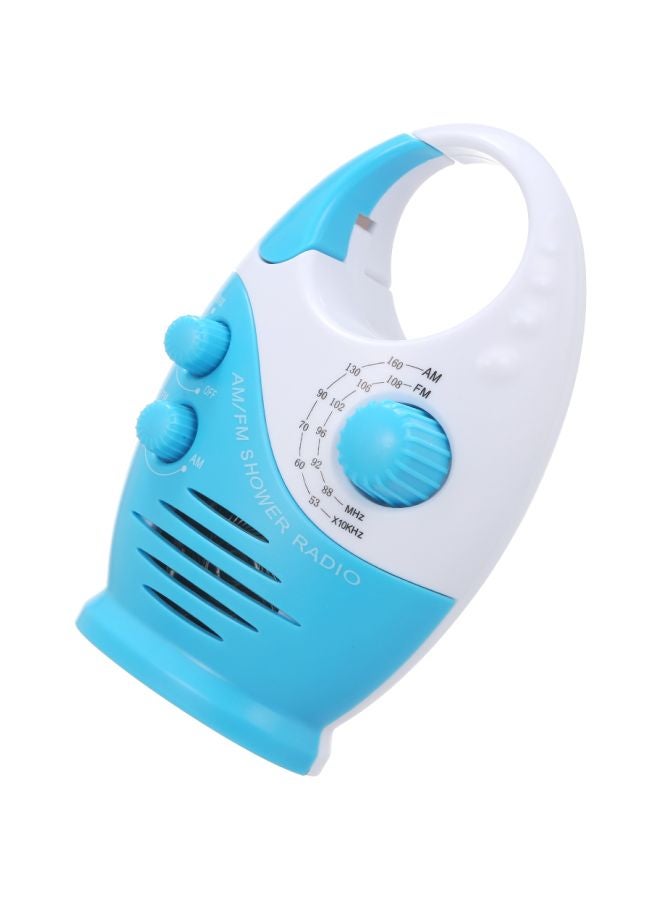 Generic AM/FM Mini Shower Radio SBL-1 Blue/White  - Image 3