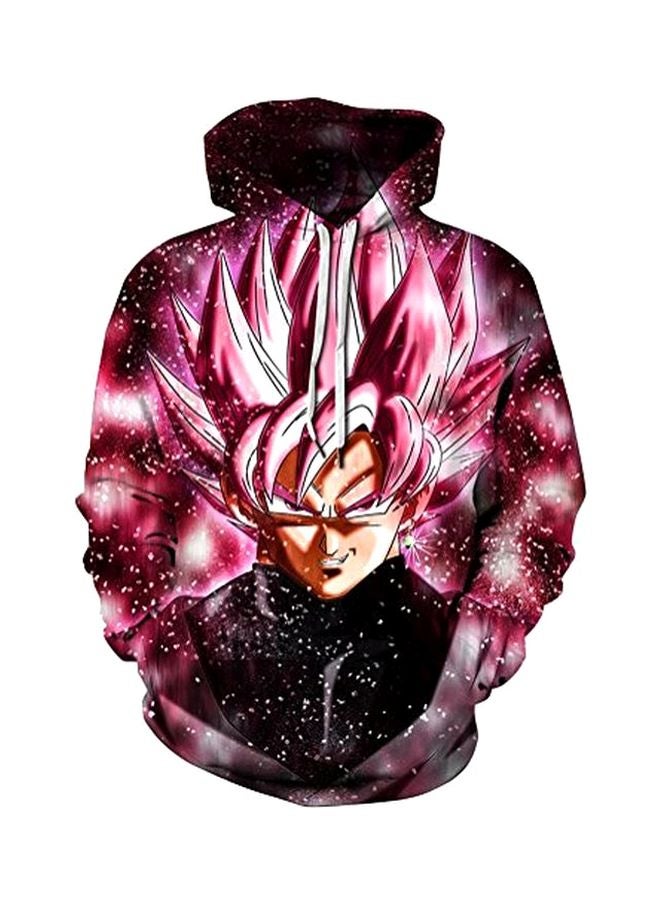 Digital Print Turtleneck Couple Sweatshirt Pink/Black/White  - Image 2