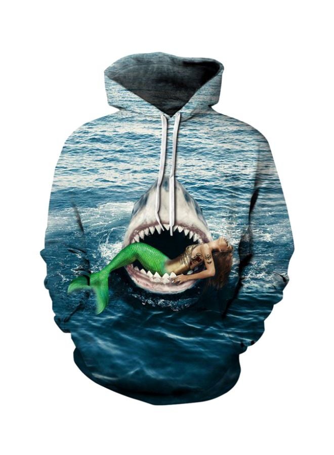 Autumn And Winter  Series Digital Printing  Couple Sweatshirt Blue/Green/Gold  - Image 2