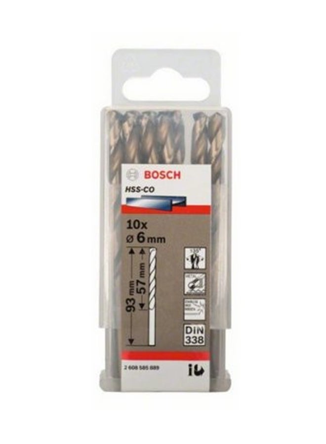 BOSCH 10-Piece HSS-R Metal Drill Bit Set Black 93mm  - Image 2
