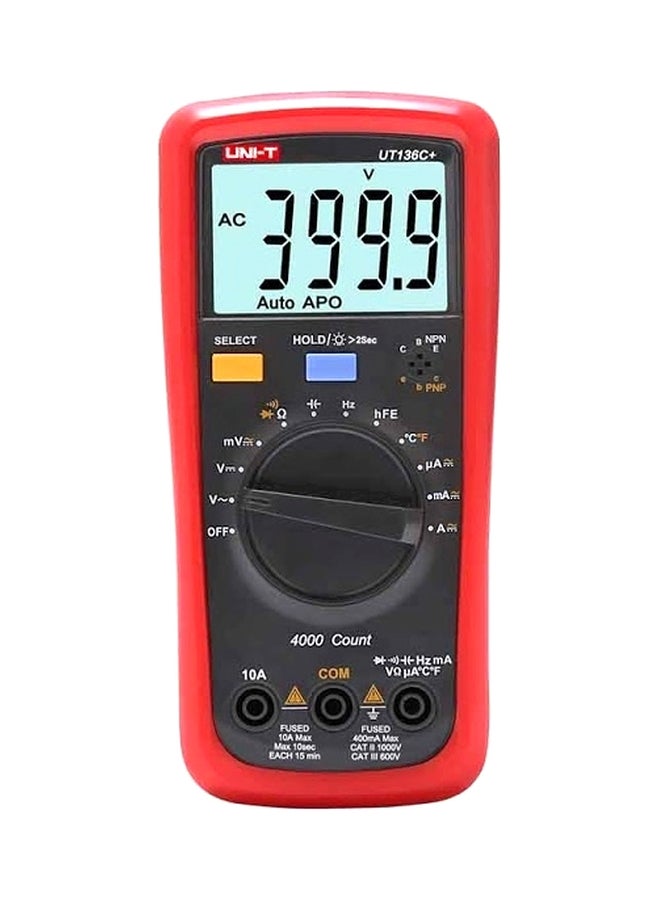 UNI-T Digital Multimeter Black/Red 18cm  - Image 1