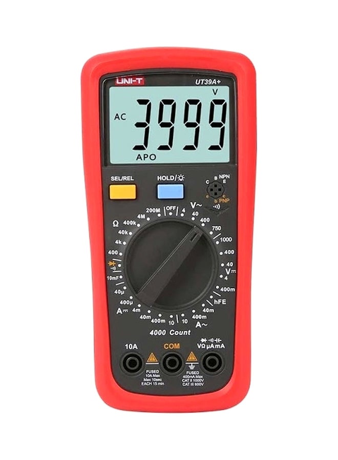 UNI-T Digital Multimeter Red/Black 18cm - Image 1