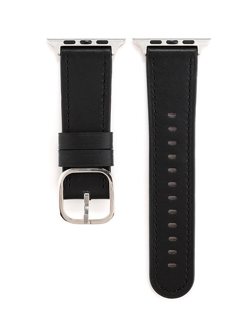 Leather Digital Watch Band For Apple Watch Series 5/4 40Mm/3/2/1 38Mm Black