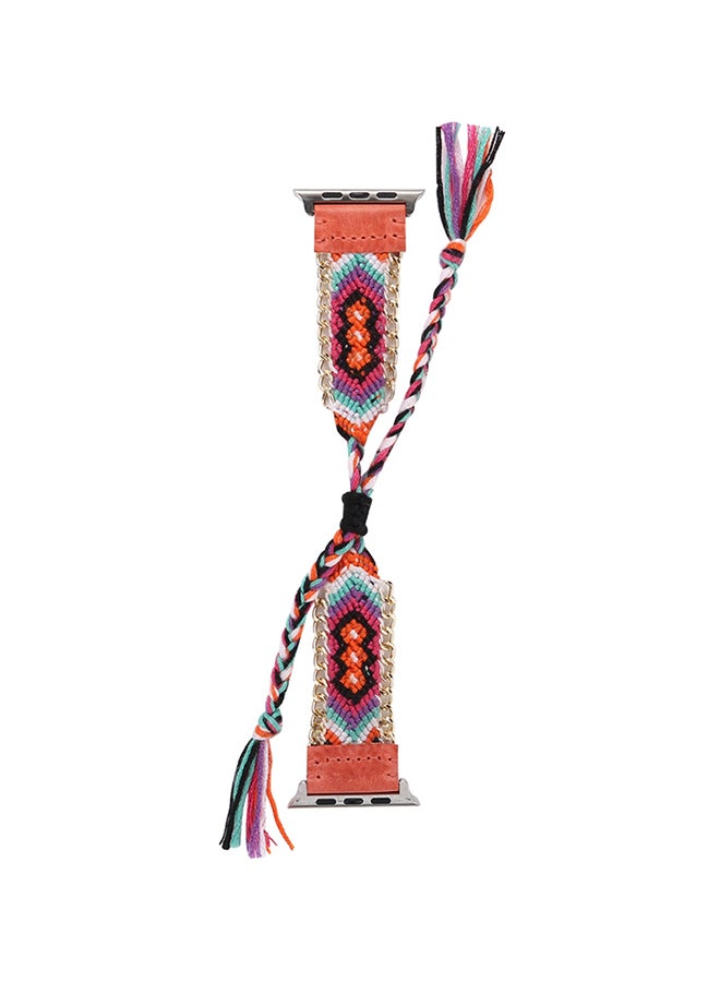 سوار ساعة يد رقمية من الجلد لساعة أبل الذكية سيريز 3/2/1 مقاس 42 مم متعدد الألوان - Image 1