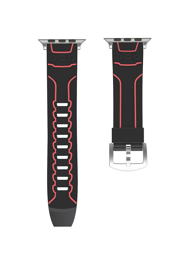 Fashion Electrocardiogram Pattern Silicone Watch Strap For Apple Watch Series 3/2/1 42mm Multicolour - Image 1