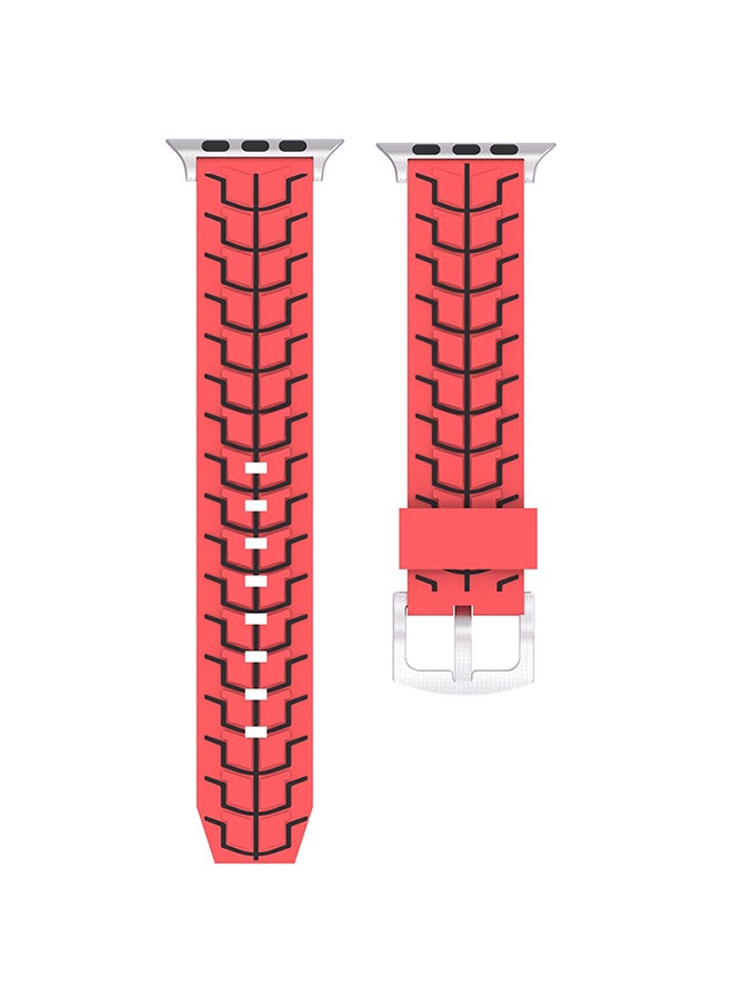 Fashion Fishbone Pattern Silicone Watch Strap For Apple Watch Series 3/2/1 42mm Multicolour - Image 1