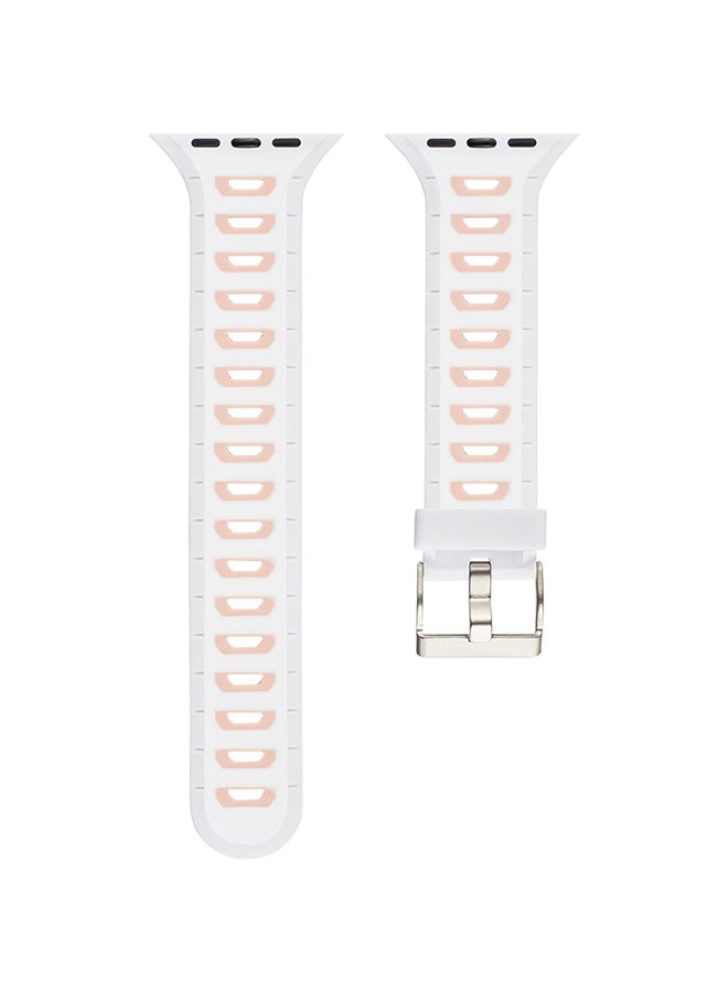 T Shape Two Color Silicone Watch Band For Apple Watch Series 3/2/1 42mm Multicolour - Image 1