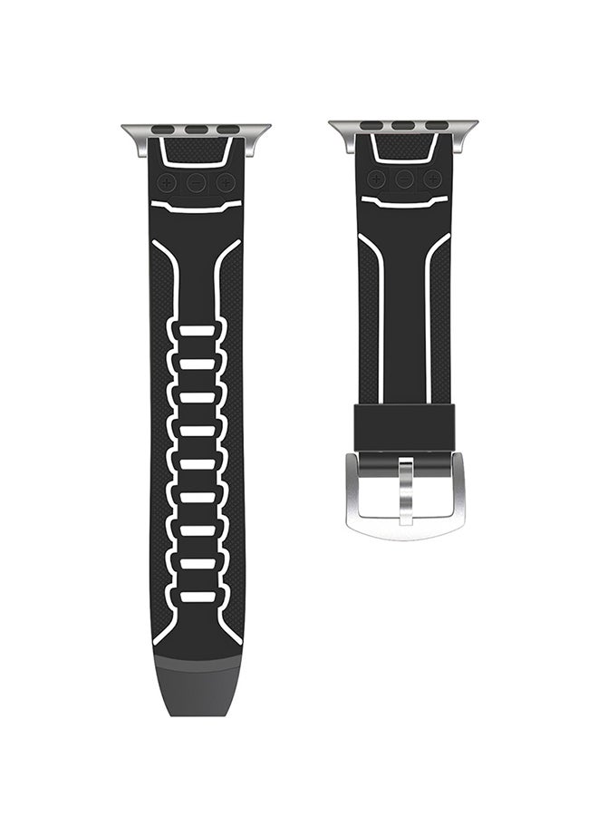 Fashion Electrocardiogram Pattern Silicone Watch Strap For Apple Watch Series 3/2/1 42mm Multicolour - Image 1