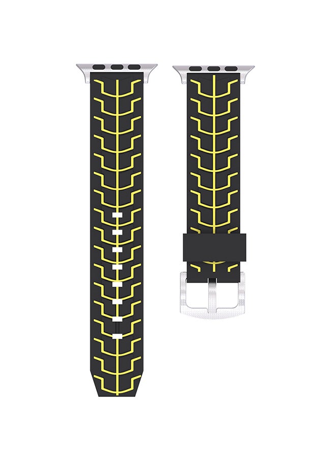 Fishbone Pattern Silicone Strap For Apple Watch Series 3/2/1 38mm Multicolour - Image 1