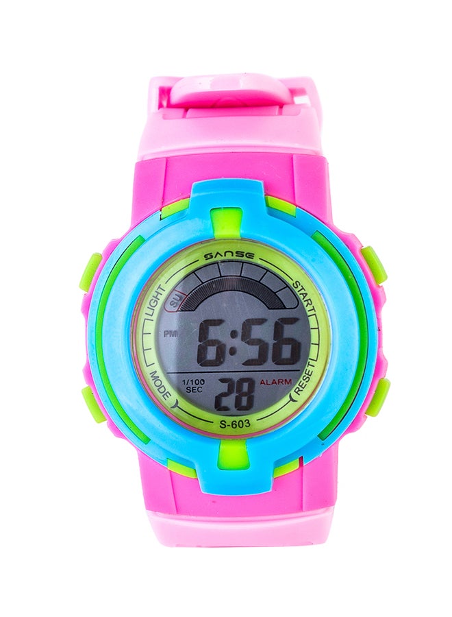 Kids' Silicone Strap Digital Wrist Watch 603-55