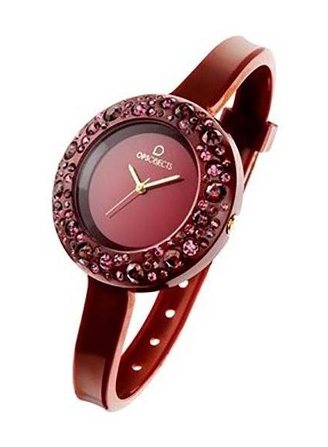 women Rubber Strap Analog Wrist Watch Opspw-305