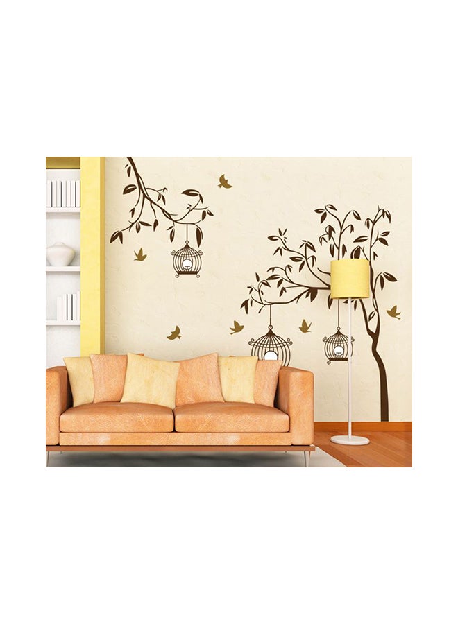 ملصق جداري فني قابل للإزالة بتصميم غصن شجرة متعدد الألوان 60x90سم