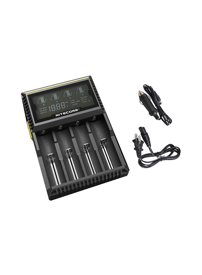 NITECORE - D4 Digicharger LCD Display Universal Battery Charger for 18650, 14500, 16340, 26650, 18350 Li-ion Rechargeable Batteries, Smart Charging with Multiple Safety Features, Includes Charging Cable, Ideal for Flashlights, Vape, and More Devices - Image 1