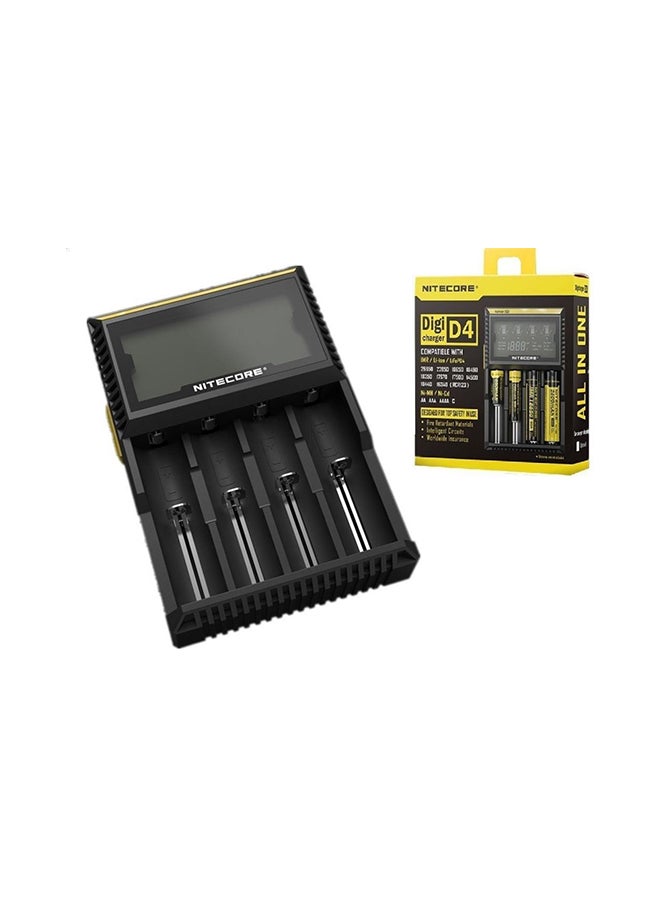 NITECORE - D4 Digicharger LCD Display Universal Battery Charger for 18650, 14500, 16340, 26650, 18350 Li-ion Rechargeable Batteries, Smart Charging with Multiple Safety Features, Includes Charging Cable, Ideal for Flashlights, Vape, and More Devices - Image 1