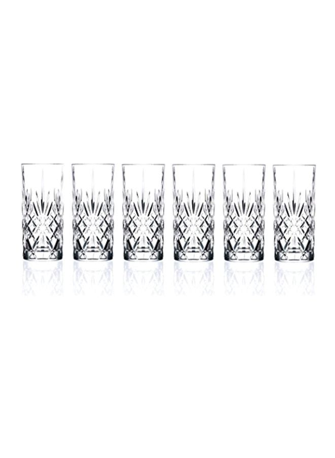 Lorenzo 6-Piece High Ball Water Glass Set Clear - Image 3
