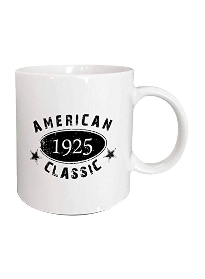 3DROSE American Classic Printed Ceramic Mug White/Black
