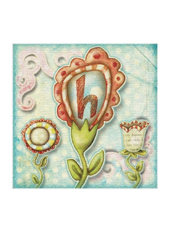 3Dروز مج من السيراميك بطبعة زهور مميزة أخضر/أزرق - Image 3