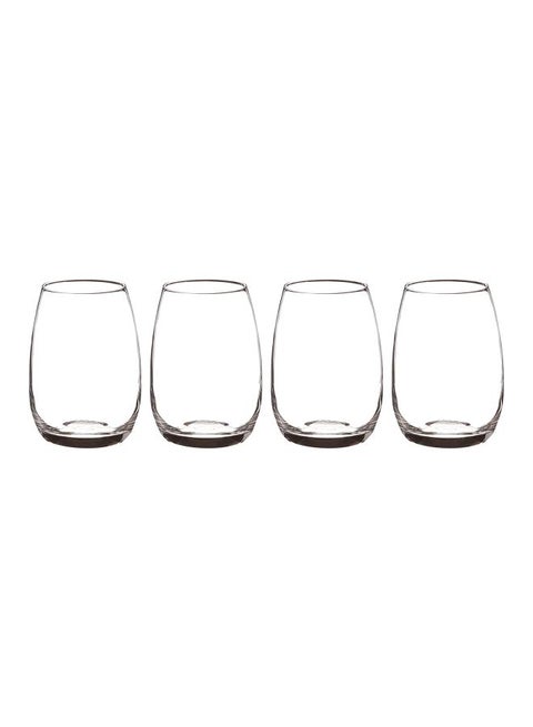 4-Piece Michelangelo Stemless Glass Set Clear