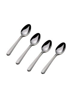 Mikasa 4-Piece Italian Countryside Demitasse Spoon Set Silver 