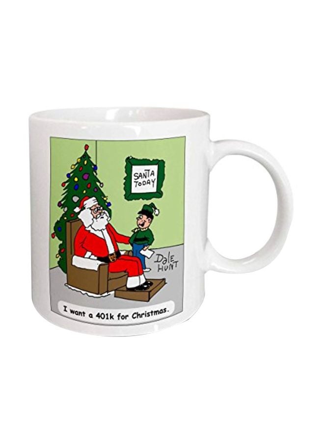 3Dروز مج من السيراميك بطبعة أبيض/أحمر/أخضر - Image 1