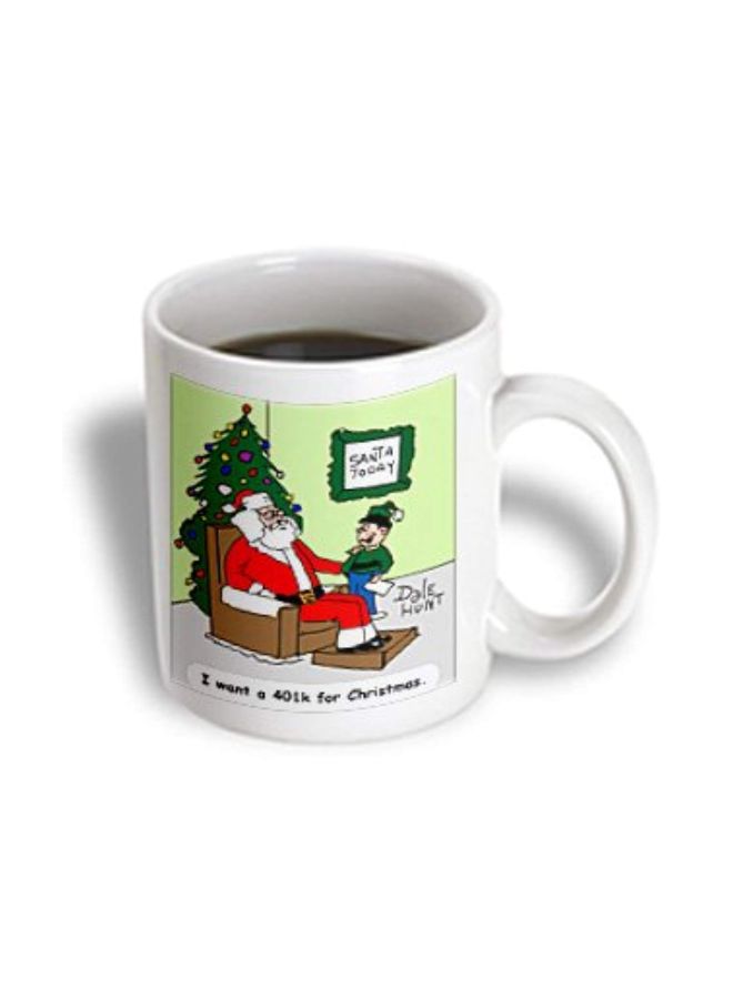 3Dروز مج من السيراميك بطبعة أبيض/أحمر/أخضر - Image 2