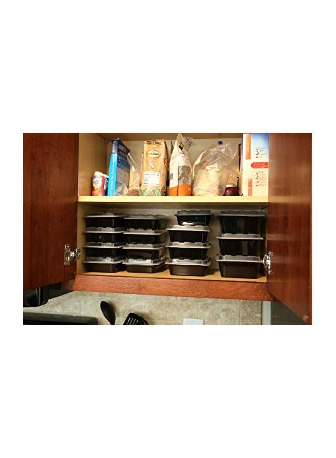 Isolator Fitness 10-Piece Fitness Meal Prep Food Container Set Black/Clear - Image 5