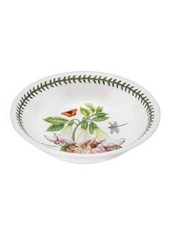Portmeirion Exotic Botanic Garden Arborea Pasta Bowl White/Green/Pink 8.5inch 