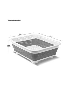 Multi function Drying Dish Rack White/Grey 14.63x12.63x2.75inch - v1580306329/N34129151A_5