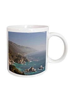 California Big Sur Coastline Printed Ceramic Mug White/Blue/Green - v1580306360/N34129190A_1