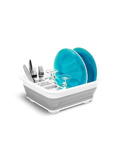 Multi function Drying Dish Rack White/Grey 14.63x12.63x2.75inch - v1580306365/N34129151A_4