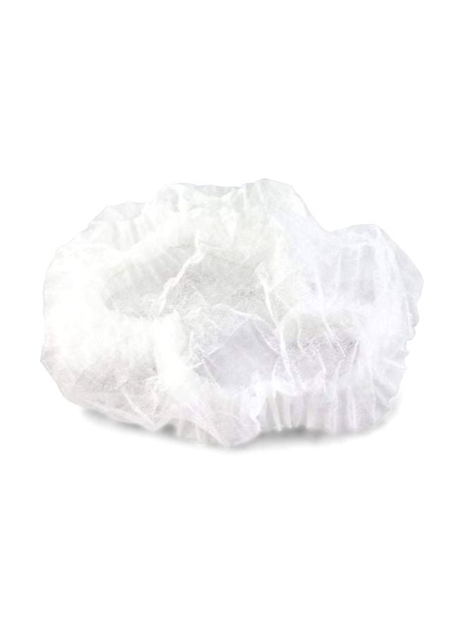 New Star Foodservice Disposable Non Woven Chef Mop Hat White  - Image 2