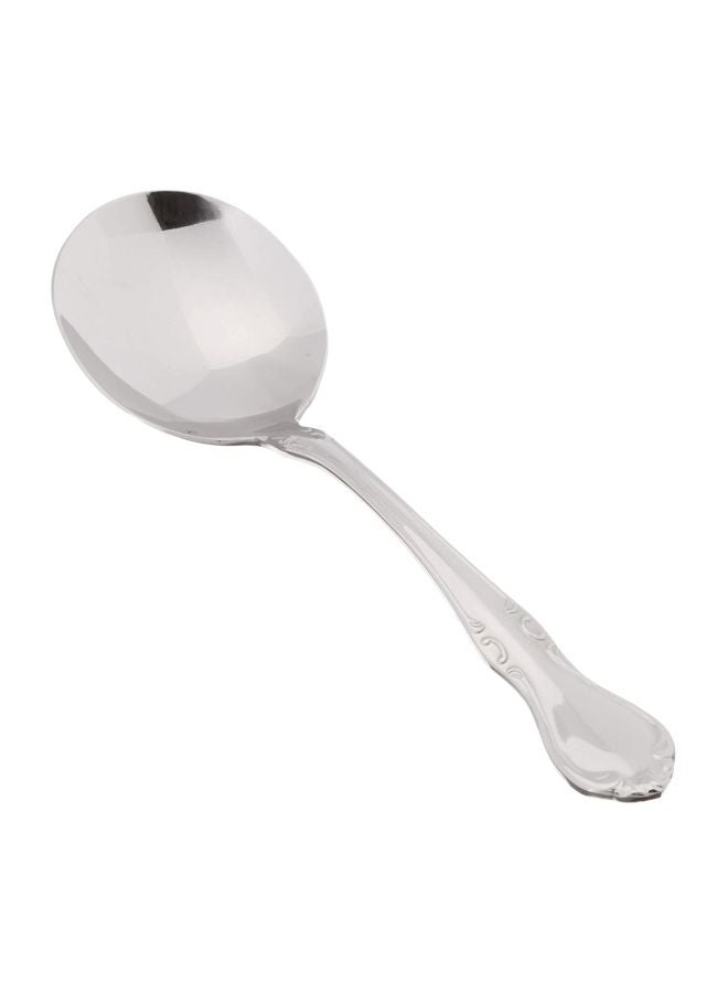 Winco 12-Piece Bouillon Spoon Set Silver 5.9x1.7x0.8inch - Image 1