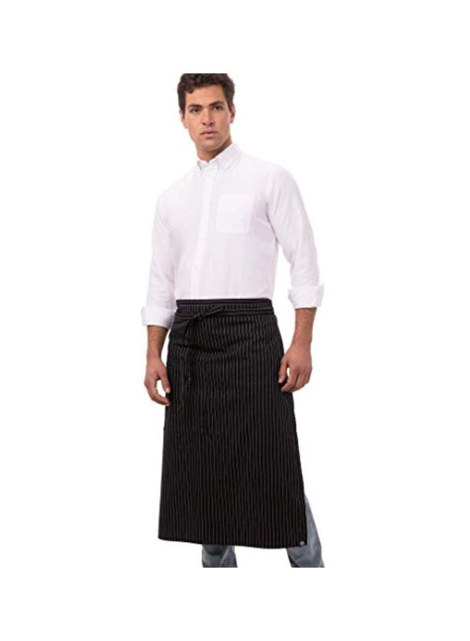Chef Works Bistro Apron Black/White Pinstripe 32x30inch - Image 2