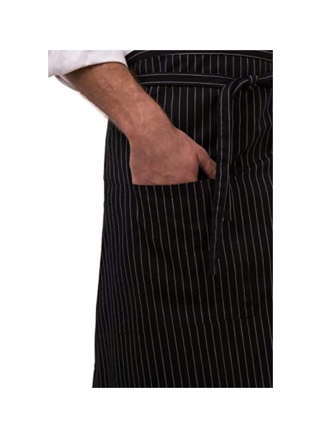 Chef Works Bistro Apron Black/White Pinstripe 32x30inch - Image 5