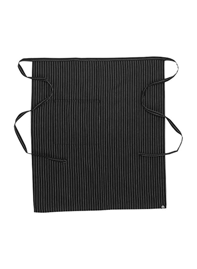 Chef Works Bistro Apron Black/White Pinstripe 32x30inch - Image 1