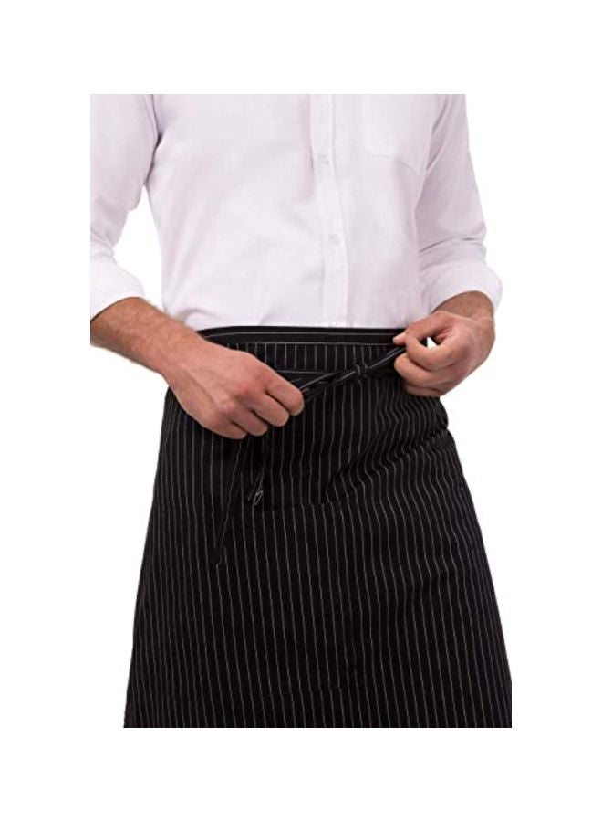 Chef Works Bistro Apron Black/White Pinstripe 32x30inch - Image 4