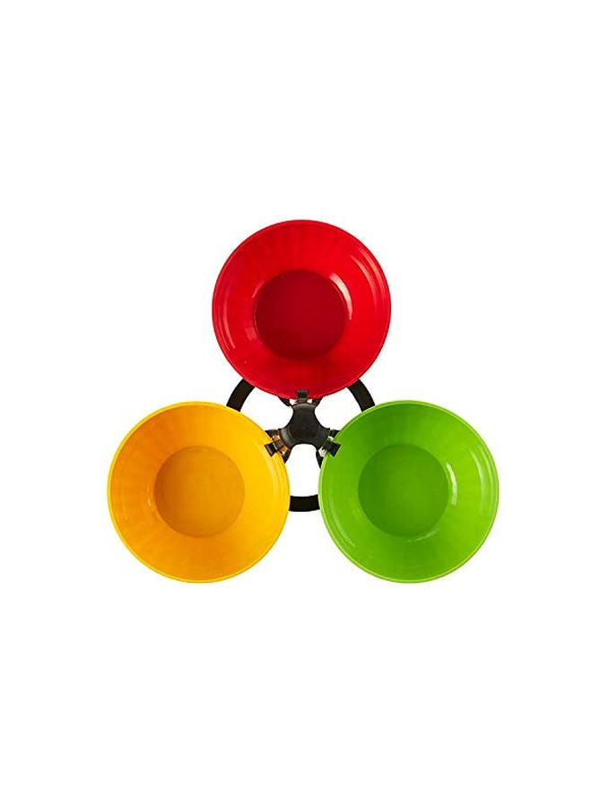 أرو هوم بروداكتس طقم سلطانية للسلطة ومزود بأدوات التقديم 3-قطع أحمر/ أصفر/أخضر 11x10x5.5بوصة - Image 3