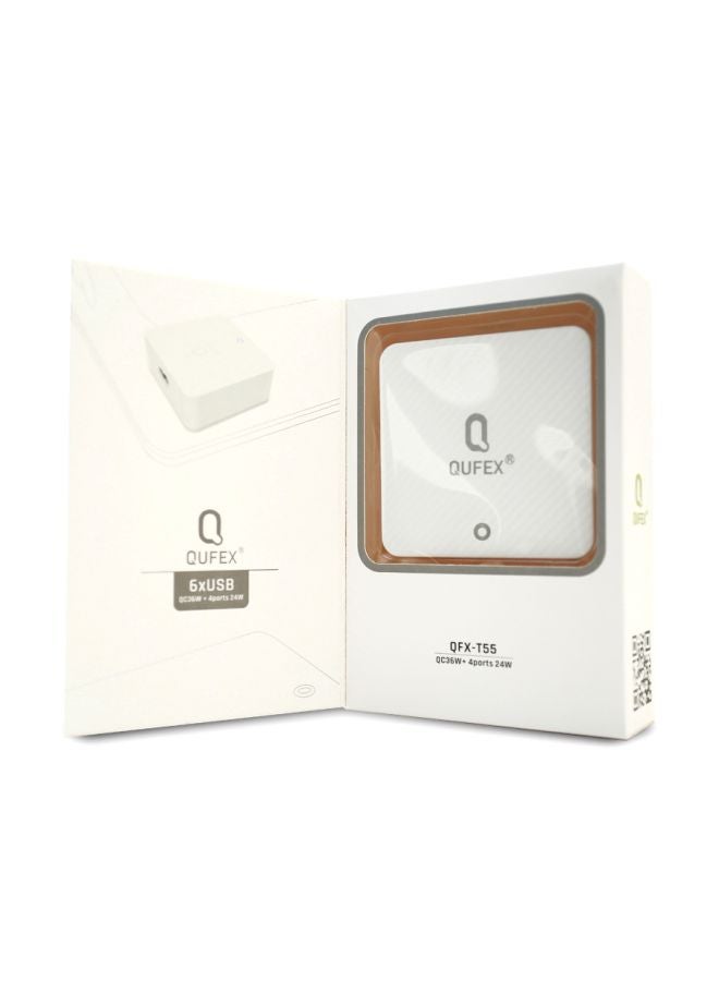 QUFEX 6-Port USB Hub White  - Image 2