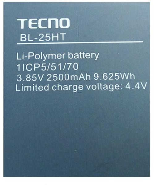 TECNO - 2500.0 mAh Replacement Battery For Tecno C7 Blue - Image 1