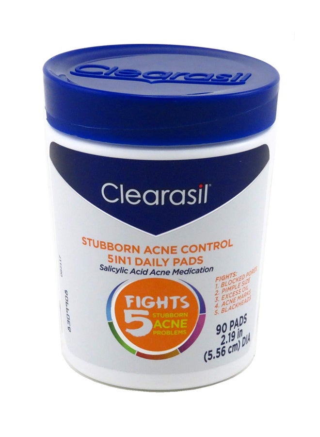 Clearasil - 5-In-1 Ultra Facial Cleansing Pad, 90 - Count 2.19inch - Image 1