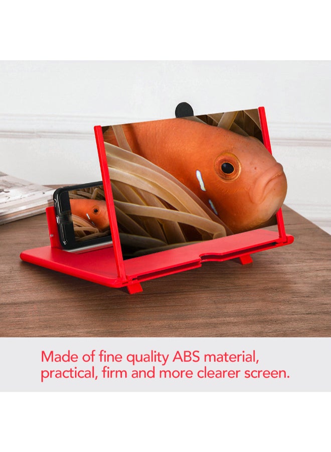 KKmoon 3D Effect Large Screen Magnifier With Desk Holder Red - Image 2