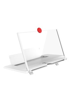 KKmoon 3D Effect Large Screen Magnifier With Desk Holder White  - Image 1