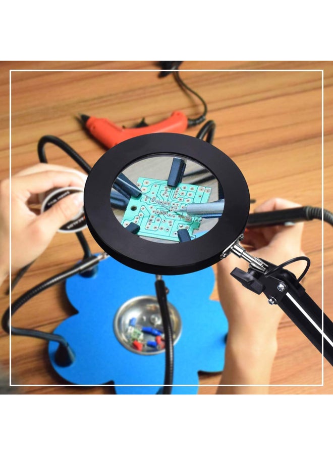 KKmoon Lighting LED 5X Magnifier With Clamp Black - Image 2