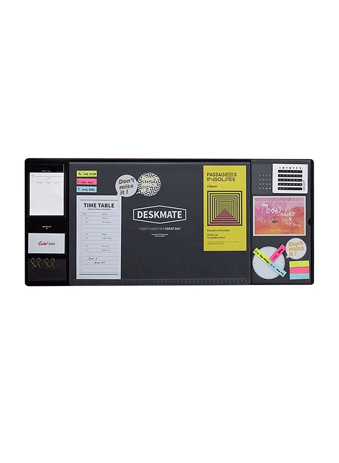 Generic Multifunction Anti-Slip Desk Mouse Pad Black  - Image 1