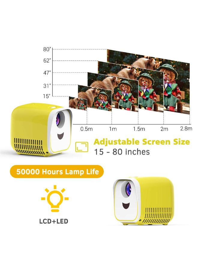 Generic Mini LED Video Overhead Projector Yellow/White  - Image 4