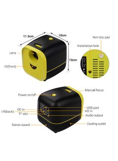 Generic Mini LED Video Overhead Projector Yellow/Black  - Image 3