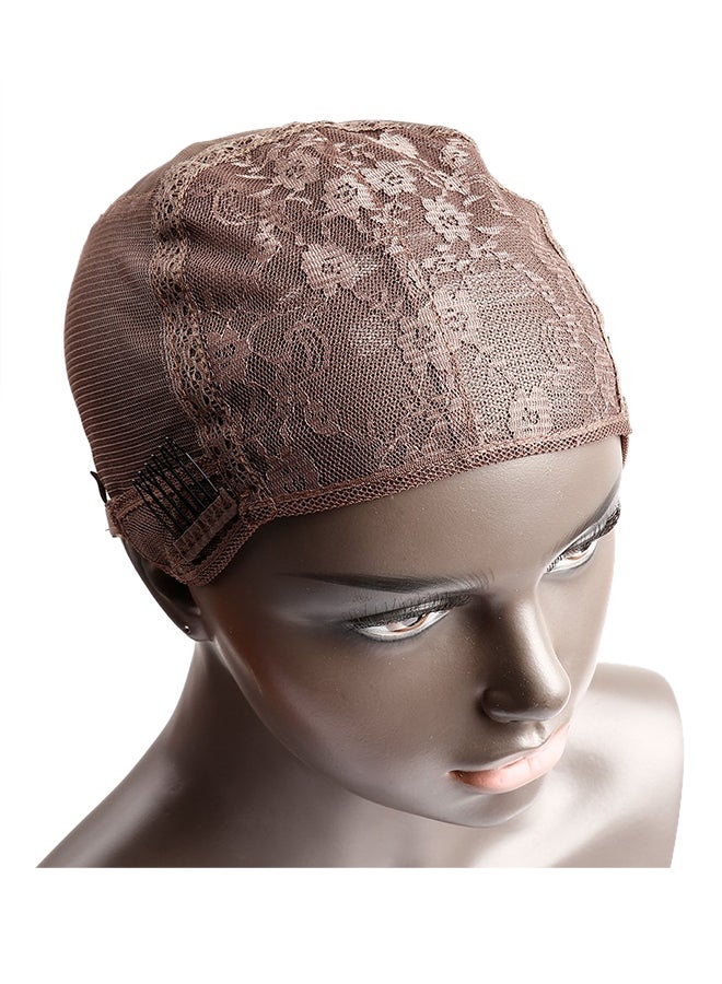 Bella Hair Glueless Wig Caps With Adjustable Straps Swiss Lace Brown 23.5 x 20 x 5cm - Image 1