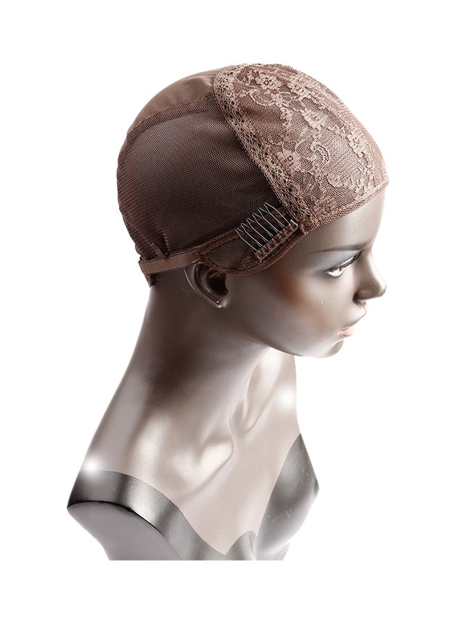 Bella Hair Glueless Wig Caps With Adjustable Straps Swiss Lace Brown 23.5 x 20 x 5cm - Image 2