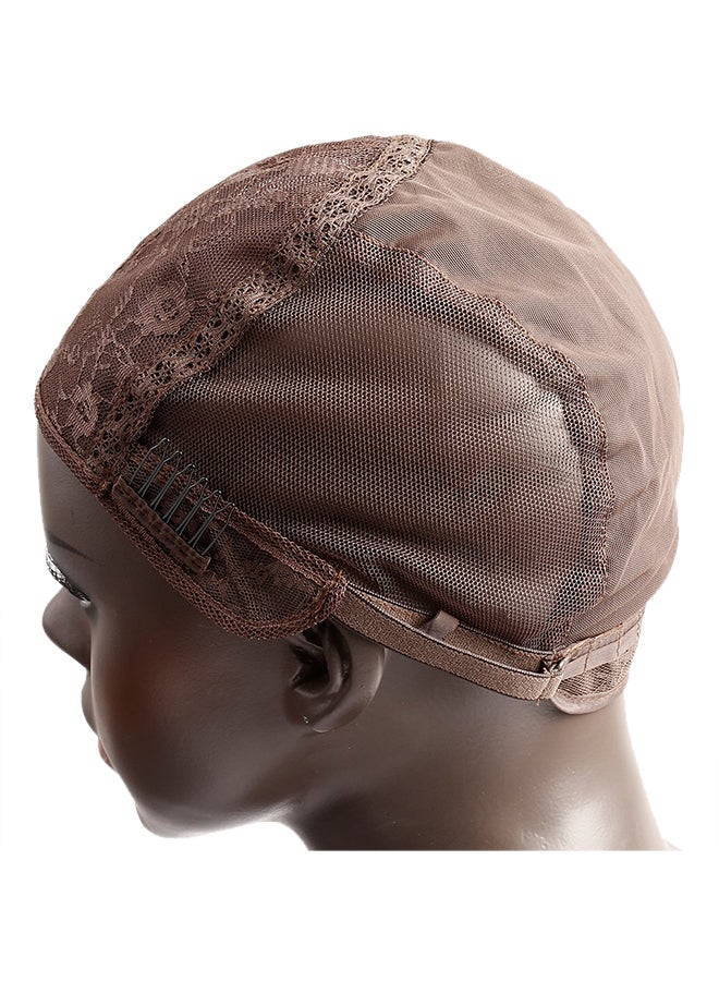 Bella Hair Glueless Wig Caps With Adjustable Straps Swiss Lace Brown 23.5 x 20 x 5cm - Image 3